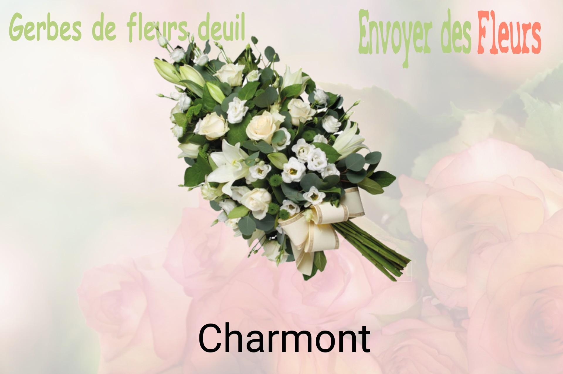 Gerbe de fleurs de deuil livrée à Charmont